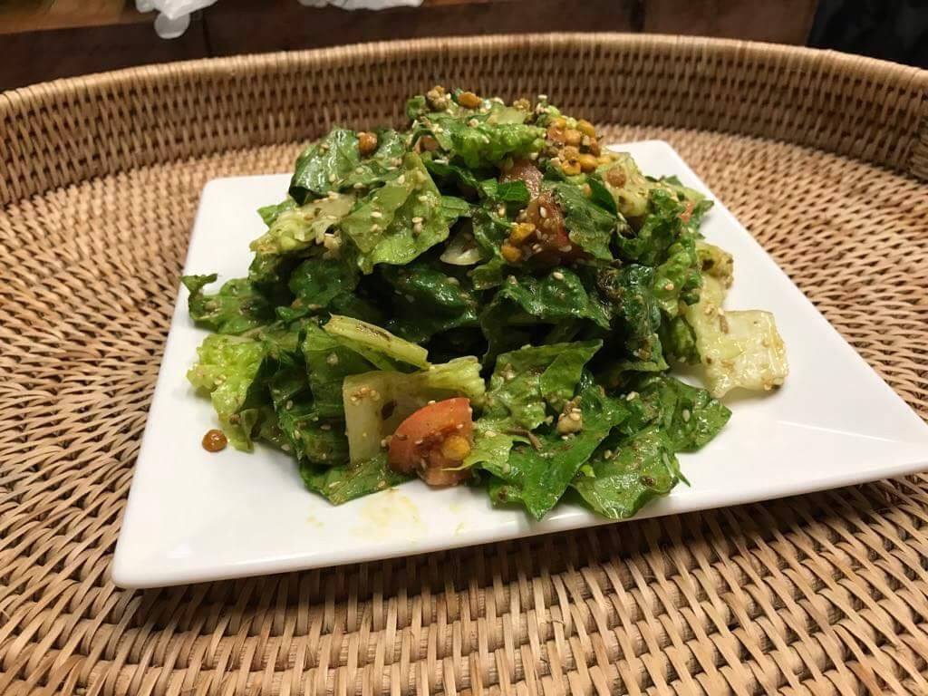 Green tea leaf salad — Laphet Thoke